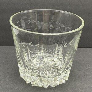 Vintage Princess House Crystal Ice Bucket Etched Floral Heavy 2.13lb Collectible